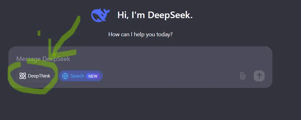 deepseek-deepthink-button DeepThink przycisk aktywujący tryb wzmocnionego rozumowania.